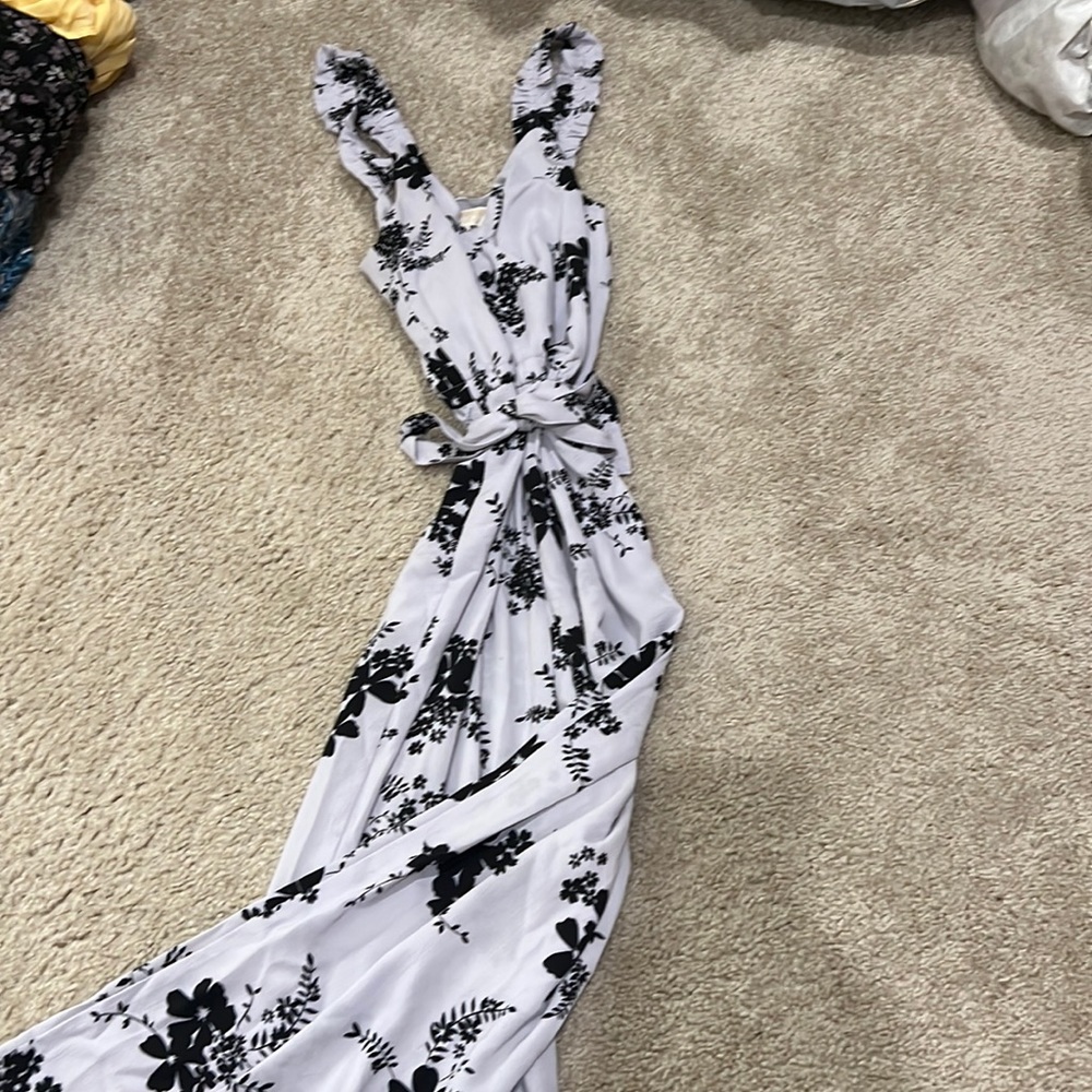 Michael Kors purple floral jumpsuit